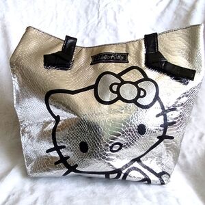 Hello Kitty Silver and Black Tote Bag
